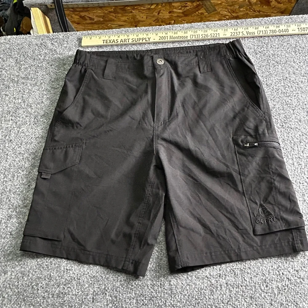 Gerry Cargo Shorts Mens Size 34 Black Stretch Utility Hiking Casual Outdoor